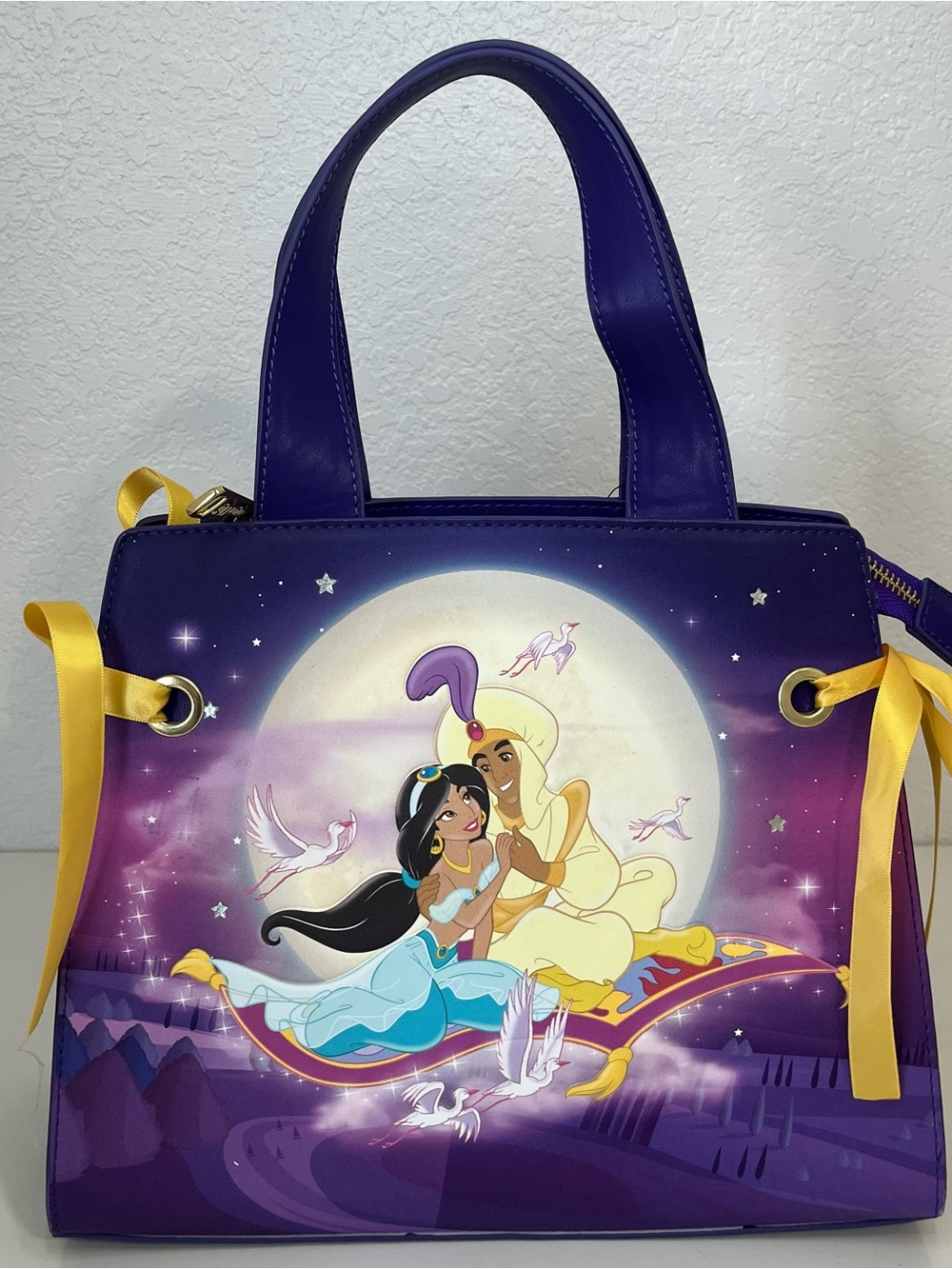 Disney Purple and Yellow Aladdin & Jasmine Shoulder Bag